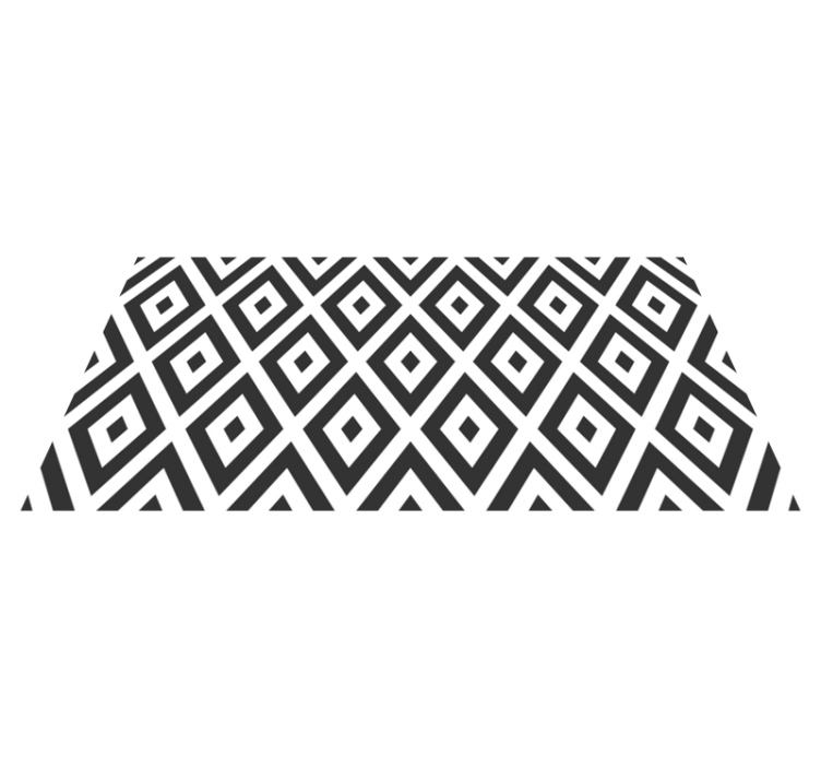 Tapis vinyle carreaux noir et blanc labyrinthe - TenStickers