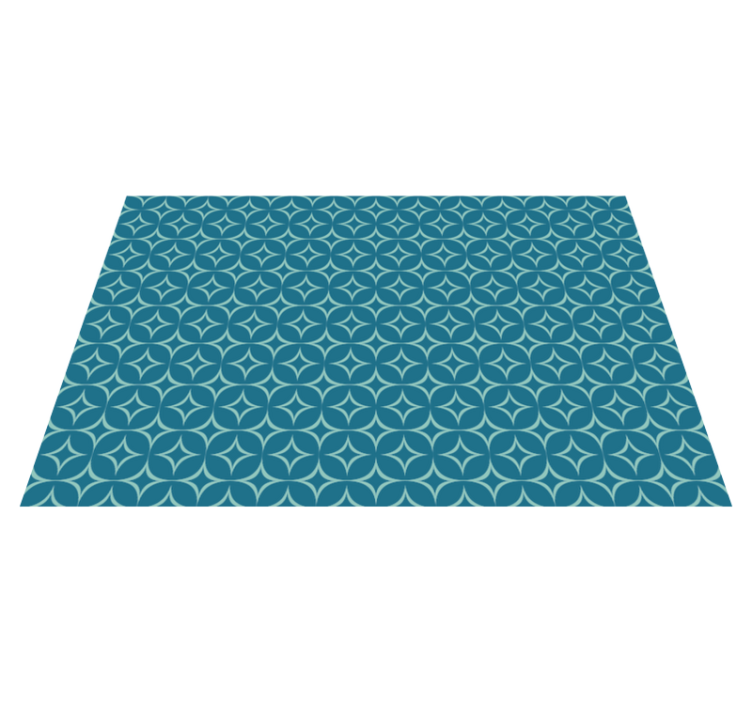 Tapis vinyle géométrique motif circulaire - TenStickers