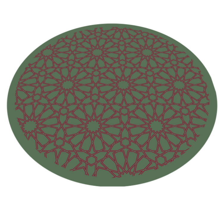 Tapis mosaique vinyle configuration géométrique complexe - TenStickers