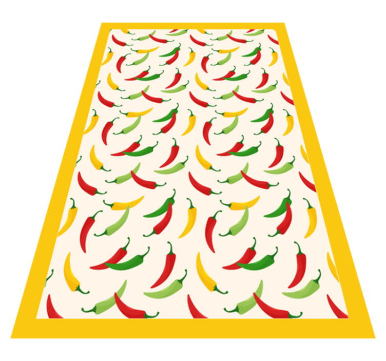 Tapis vinyle cuisine motif piment rouge - TenStickers