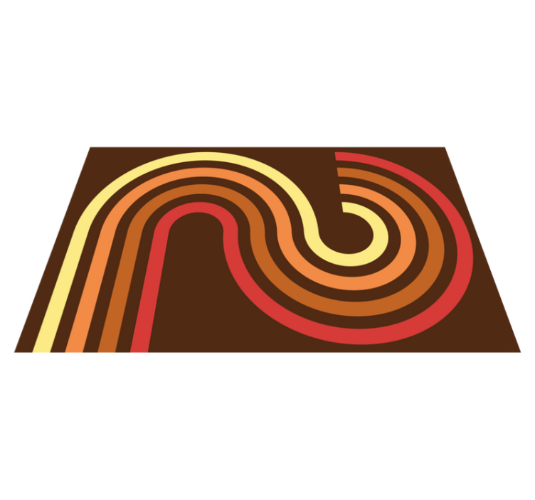 Tapis vinyle retro  vintage pop des années 70 - TenStickers