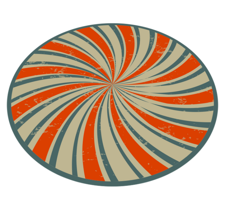 Tapis vinyle retro Spirale rétro grunge - TenStickers