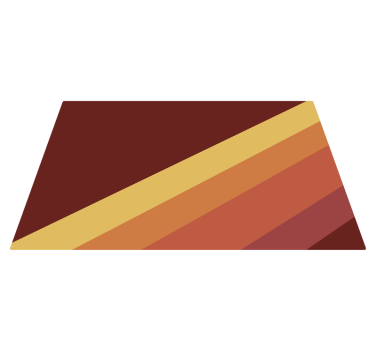 Tapis vinyle geometrique Rayures diagonales des années 70 - TenStickers