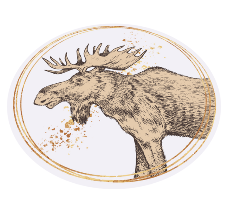 Tapis vinyle animal illustration d'un orignal majestueux - TenStickers