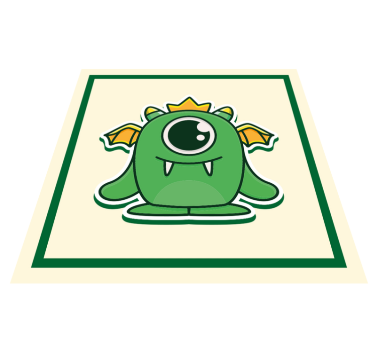 Tapis vinyle autres tapis bébé monstre vert - TenStickers
