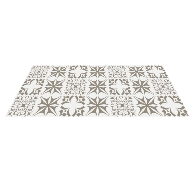 Tapis mosaique vinyle carrelage à motifs étoilés - TenStickers
