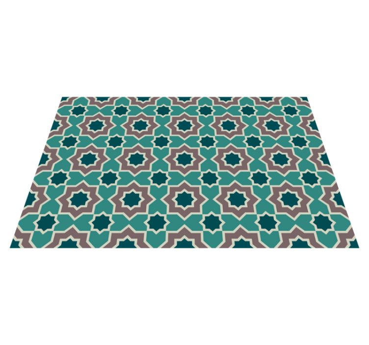 Tapis mosaique vinyle motif étoile décoratif - TenStickers