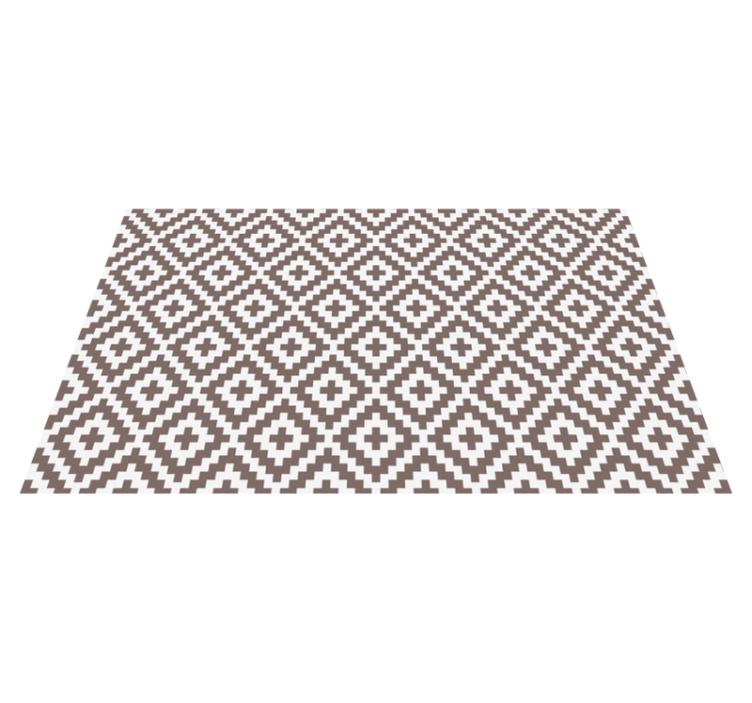 Tapis vinyle cuisine diamants gris géométriques - TenStickers