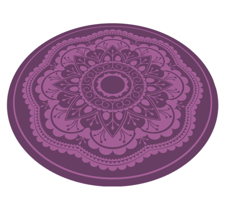 Tapis vinyle mandala motif circulaire violet - TenStickers