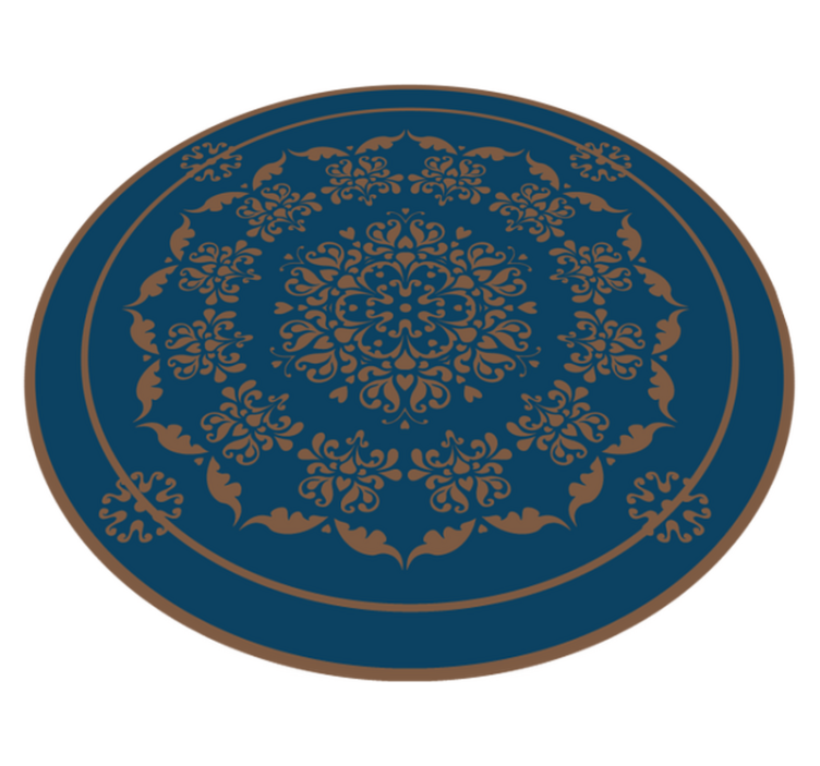 Tapis vinyle mandala motif rond élégant - TenStickers