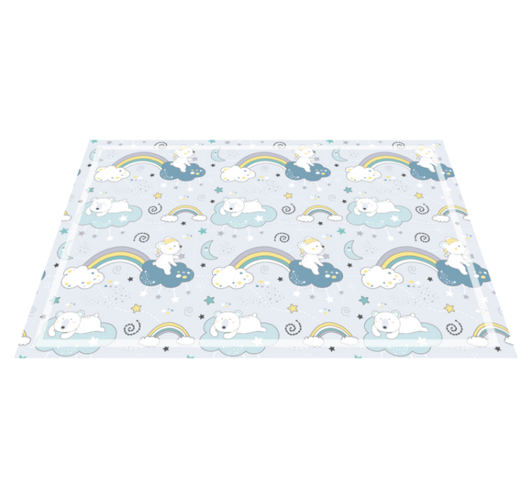 Tapis vinyle pour enfants rêverie nuageuse - TenStickers