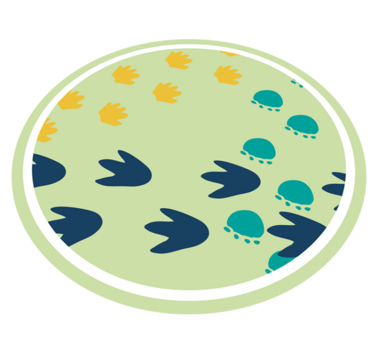 Tapis vinyle autres tapis design empreintes de dinosaures - TenStickers