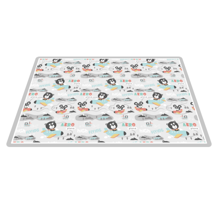 Tapis vinyle pour enfants ours volants aérodynamiques - TenStickers