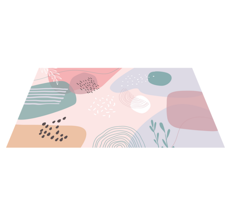 Tapis vinyle design moderne formes douces abstraites - TenStickers