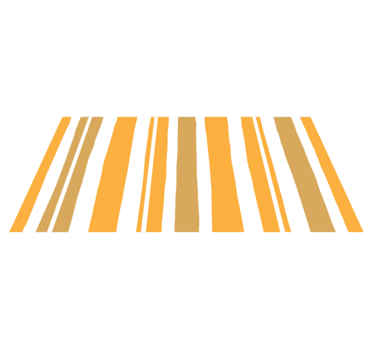 Tapis vinyle rayures lignes orange chaudes - TenStickers