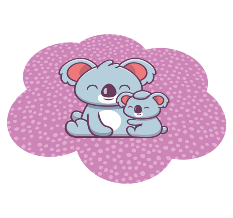 Tapis vinyle pour enfants design famille koala - TenStickers