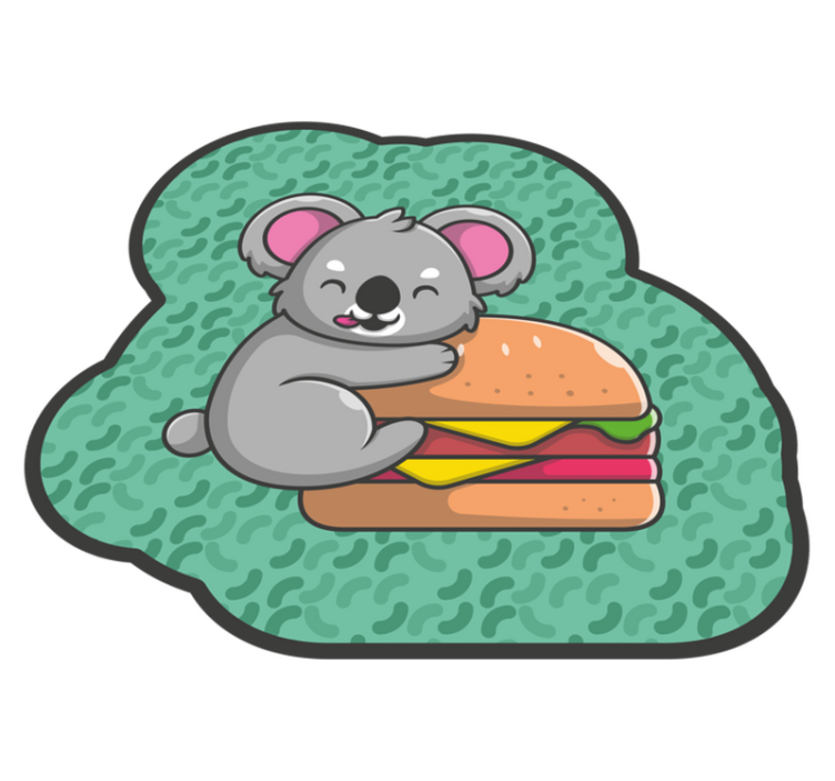 Tapis vinyle bébé collation mignonne de koala - TenStickers