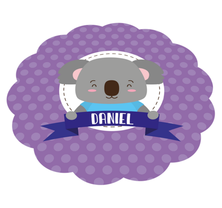 Tapis vinyle bébé koala mignon avec nom - TenStickers