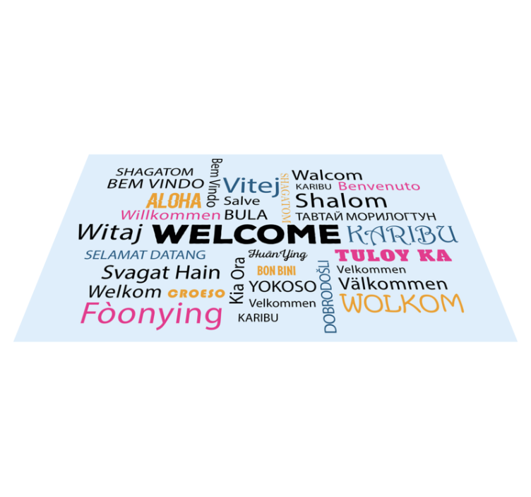 Tapis vinyle citation bienvenue à tous aloha - TenStickers