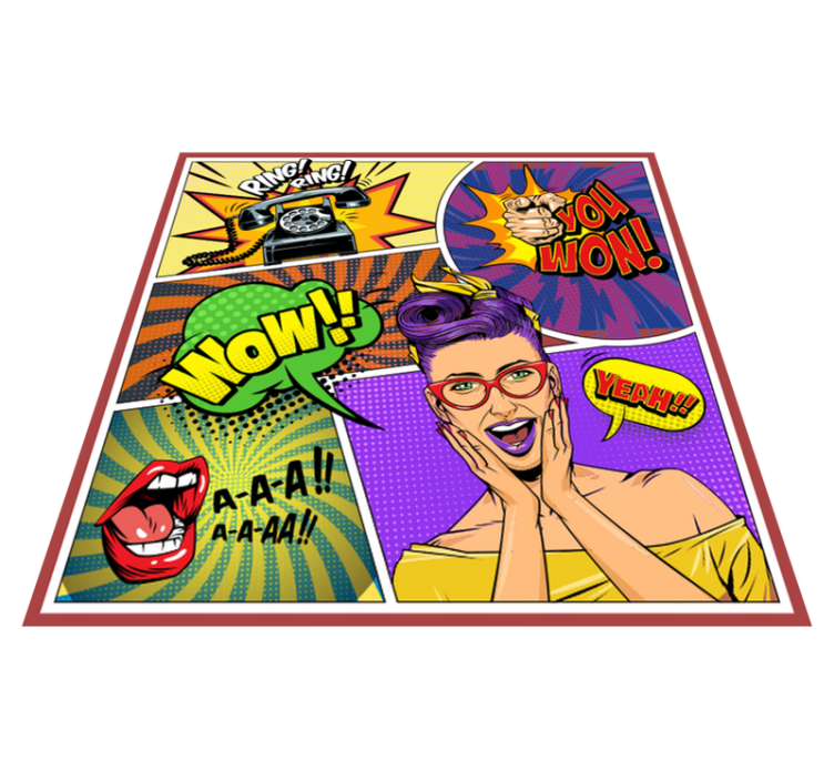 Tapis vinyle autres tapis expressions pop art - TenStickers
