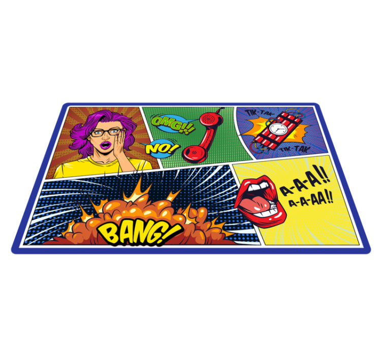 Tapis vinyle Bandes dessinées dessins explosion - TenStickers