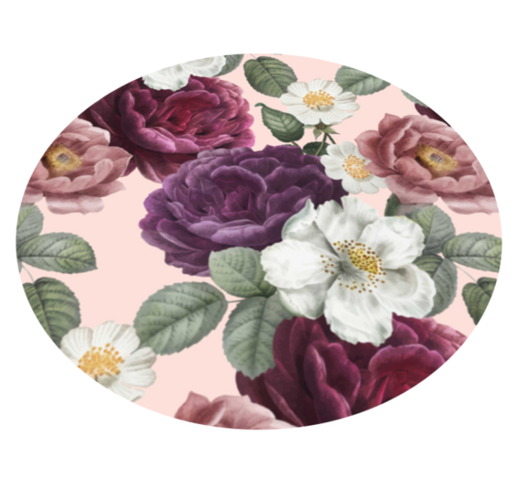 Tapis vinyle plantes arrangement floral élégant - TenStickers