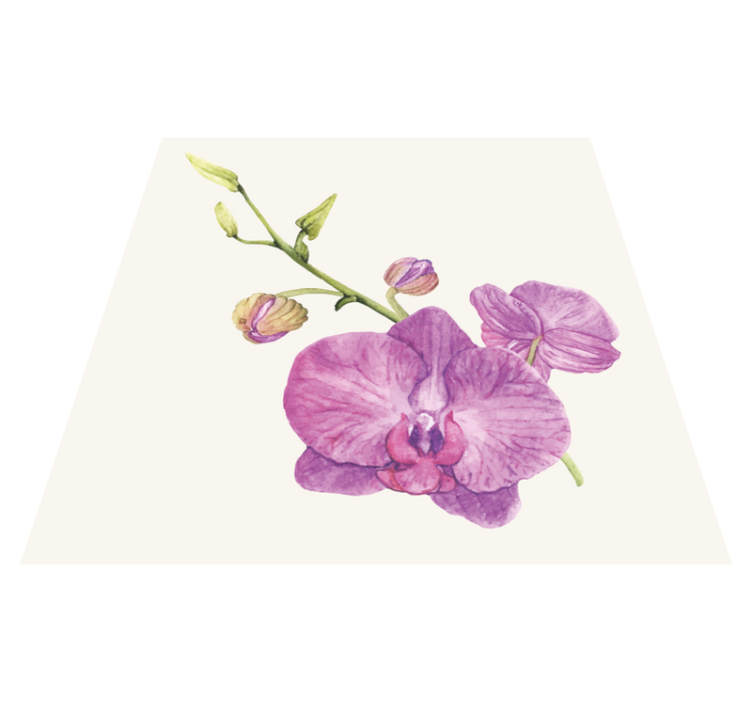 Tapis vinyle plantes fleurs d'orchidées violettes - TenStickers