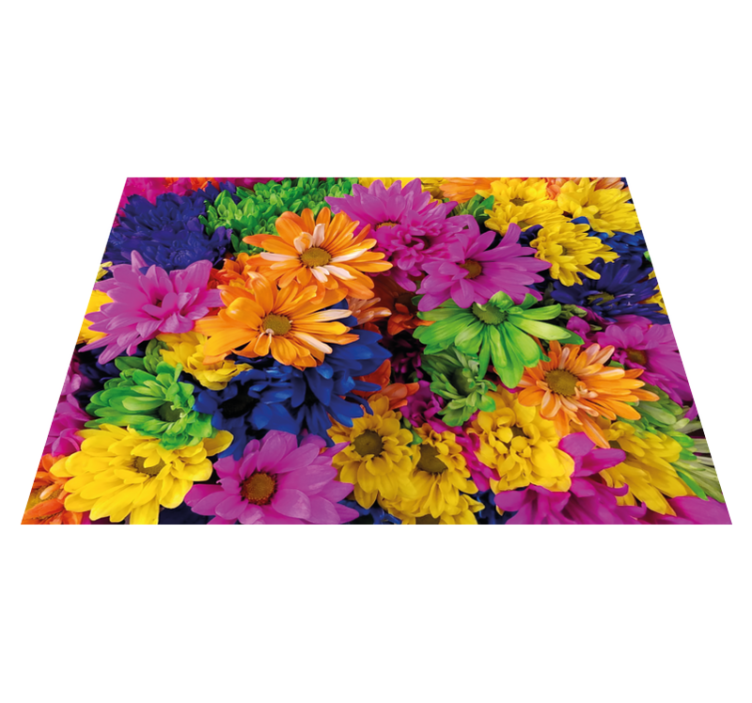 Tapis vinyle plantes exposition florale colorée - TenStickers