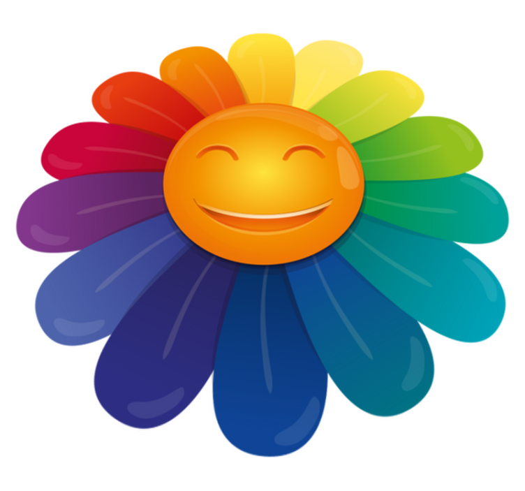 Tapis vinyle autres tapis imprimé fleur souriante - TenStickers