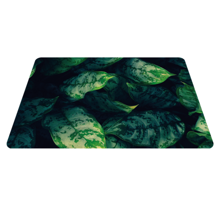 Tapis vinyle nature feuilles vertes vibrantes - TenStickers