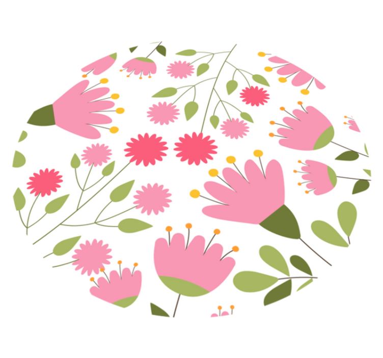 Tapis vinyle plantes motif floral délice - TenStickers
