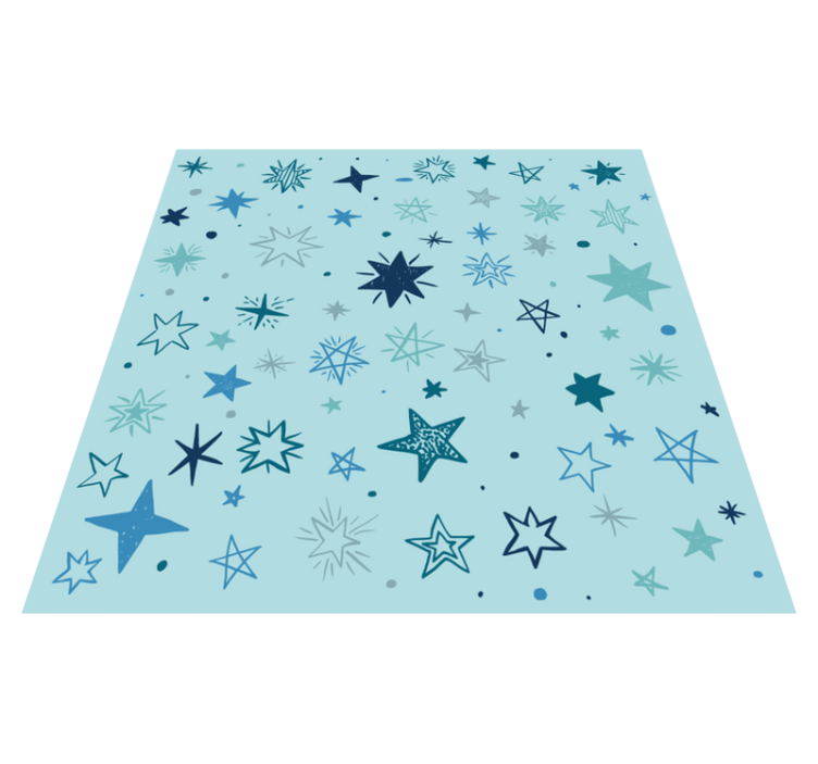 Tapis vinyle étoile motif nuit bleue - TenStickers