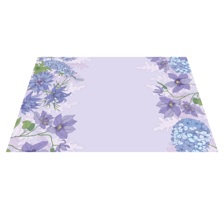 Tapis vinyle plantes accents floraux de lavande - TenStickers