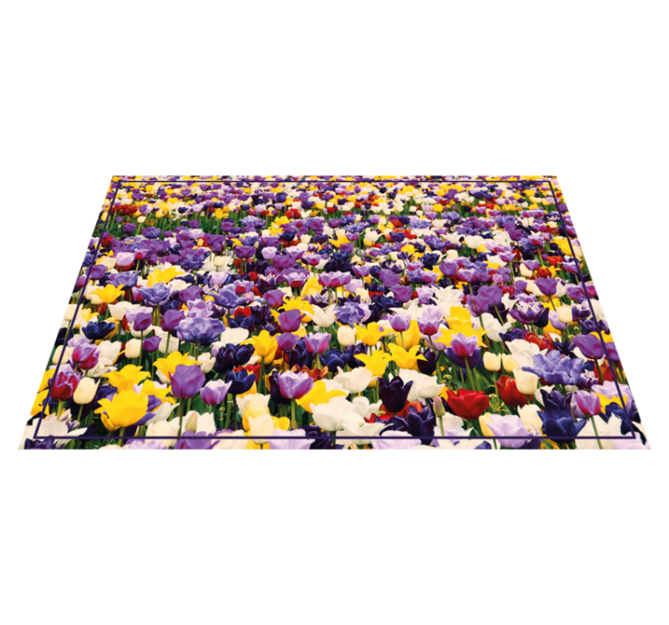 Tapis vinyle plantes explosion réaliste et colorée - TenStickers
