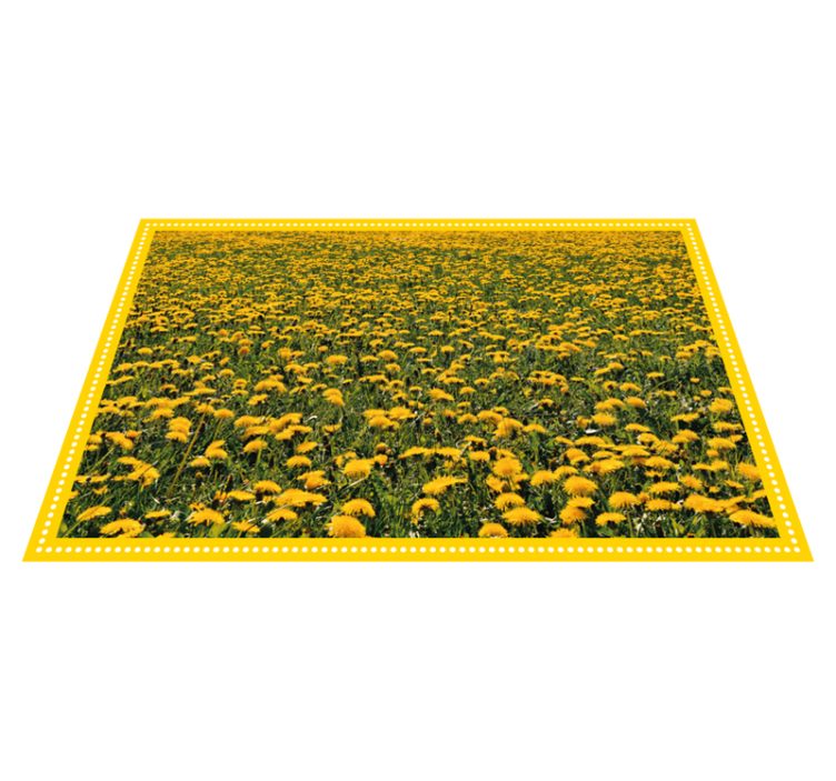 Tapis vinyle plantes champ de tournesols - TenStickers