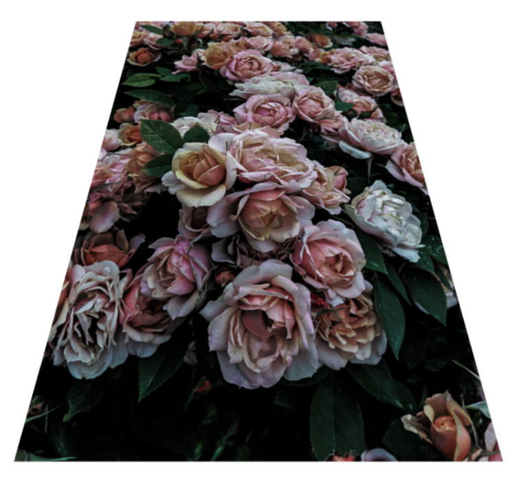Tapis vinyle plantes élégante présentation florale - TenStickers
