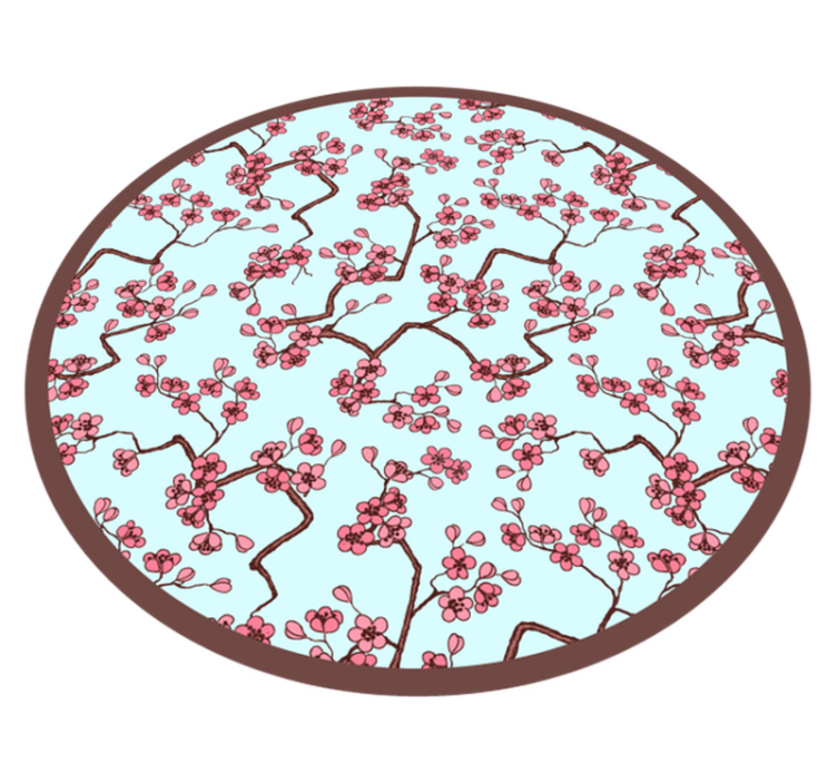 Tapis vinyle plantes motif de fleurs de cerisier - TenStickers