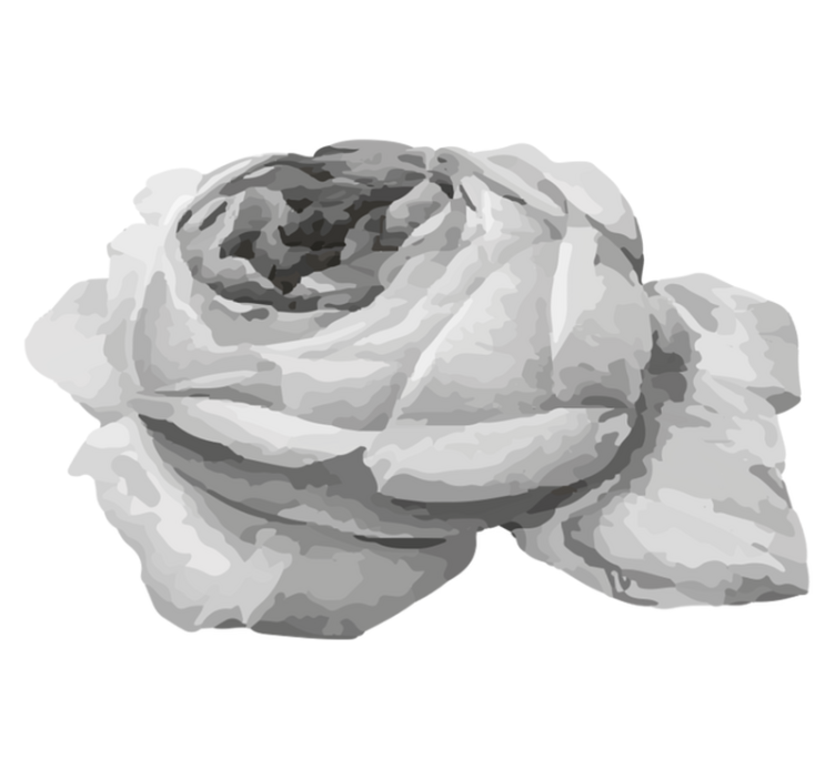 Tapis vinyle plantes fleur de rose - TenStickers