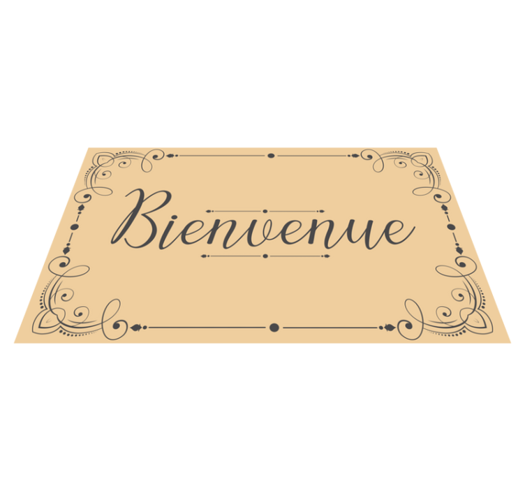 Tapis vinyle citation Bienvenue design élégant - TenStickers