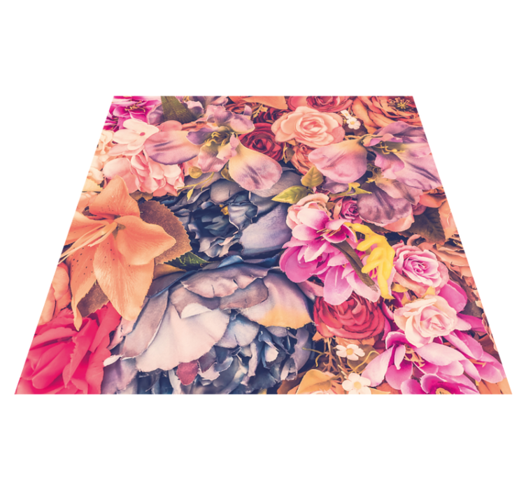 Tapis vinyle plantes élément floral vibrant - TenStickers