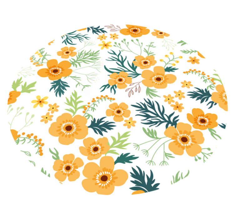Tapis vinyle plantes motif de bouquet floral - TenStickers