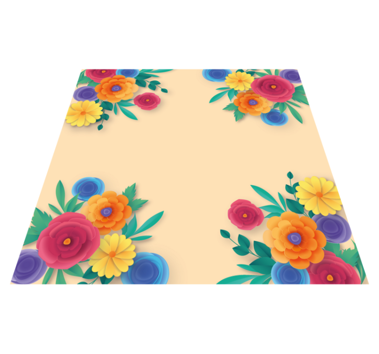 Tapis vinyle plantes floraison vive - TenStickers