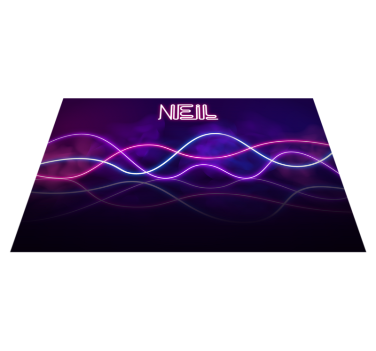 Tapis vinyle personnalisé affichage de lumières au néon - TenStickers