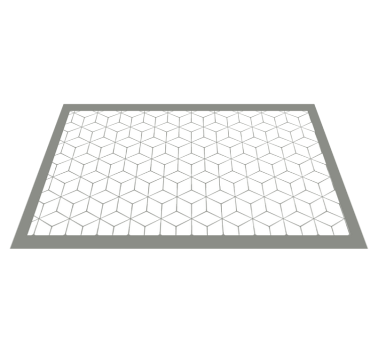 Tapis vinyle géométrique agencement hexagonal - TenStickers