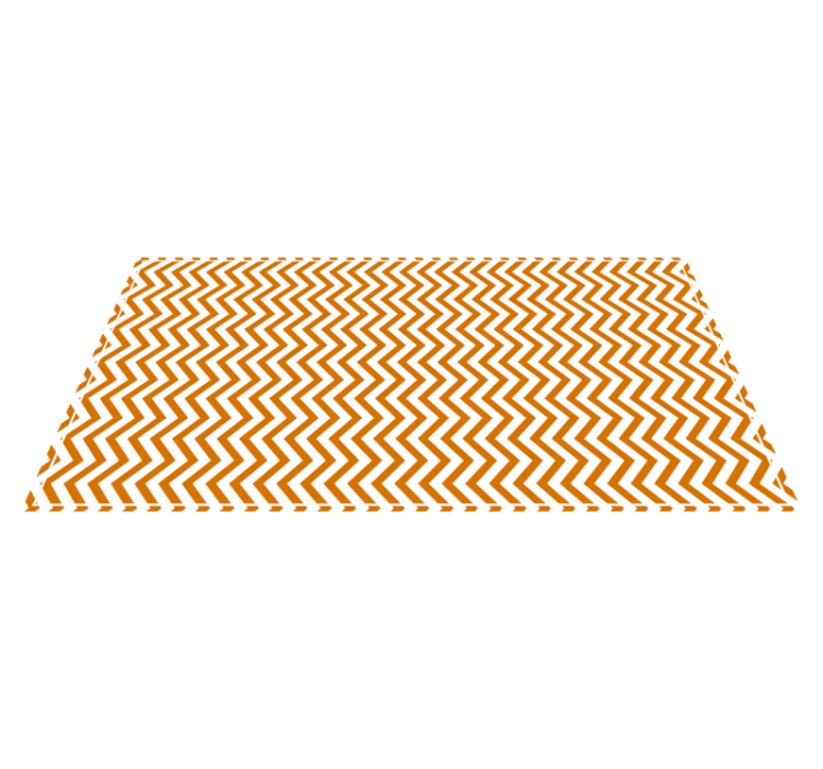 tapis vinyle salon Motifs en zigzag orange et blanc - TenStickers