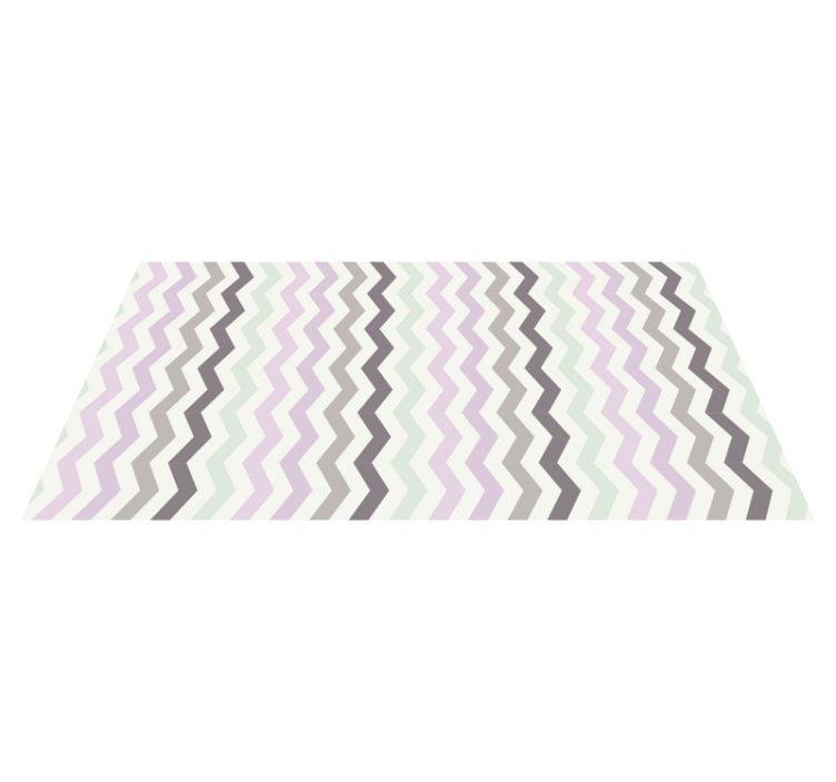 Tapis vinyle géométrique chevron zigzag vagues nordiques - TenStickers