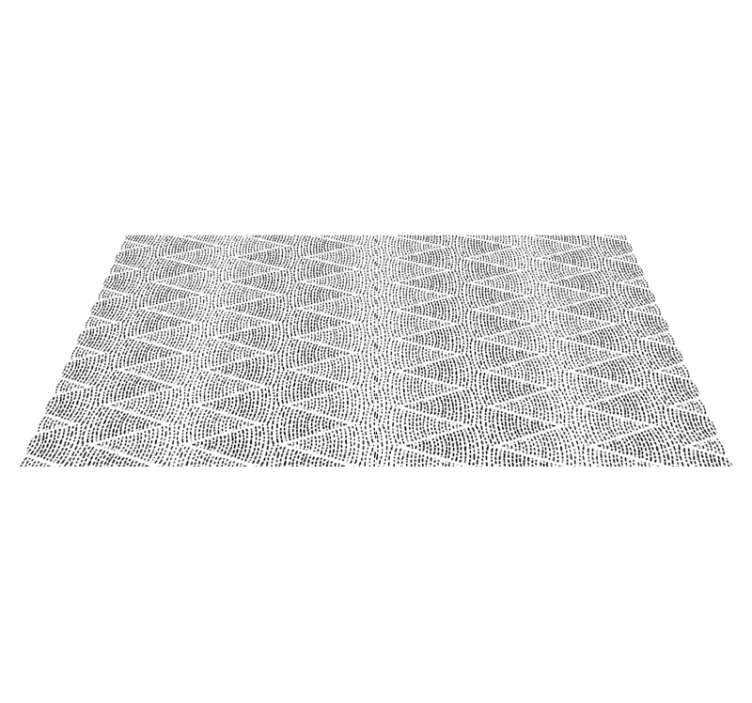 Tapis vinyle nordique vagues noires triangulaires - TenStickers