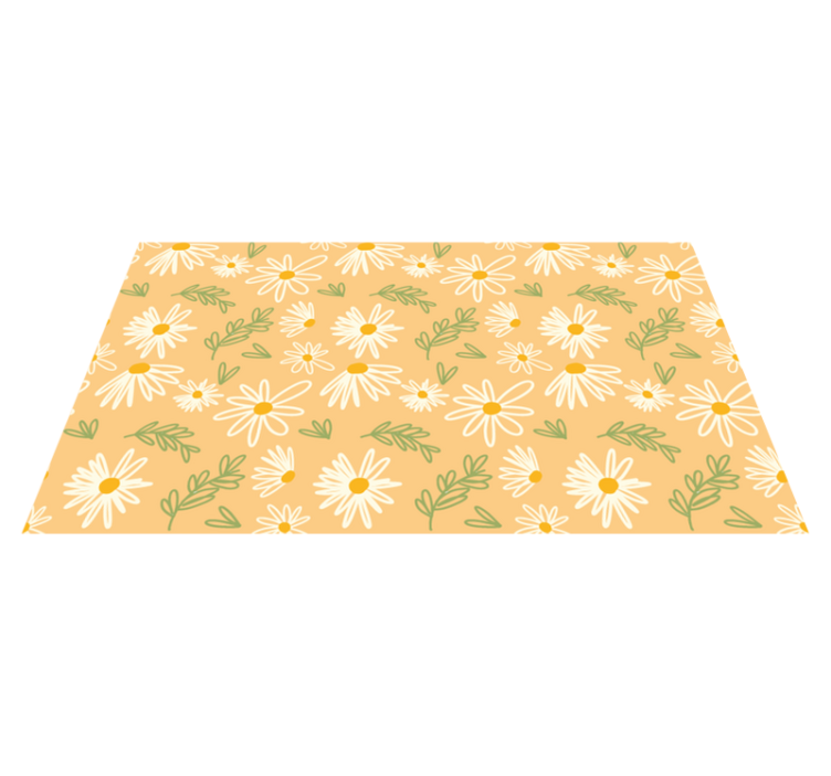 Tapis vinyle plantes motif de marguerite joyeux - TenStickers
