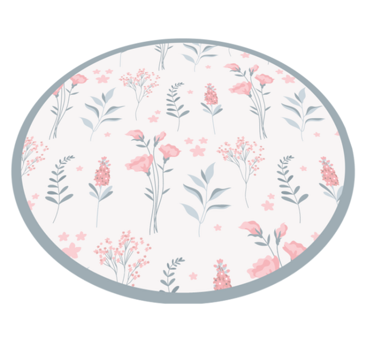 Tapis vinyle plantes motif élégant et fleuri - TenStickers