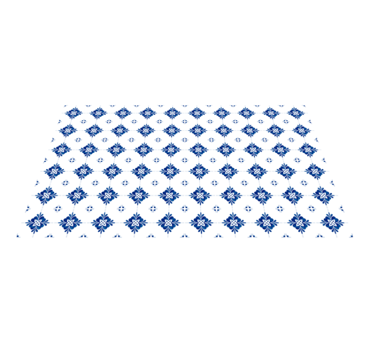 Tapis vinyle carreaux de ciment motif floral en céramique - TenStickers